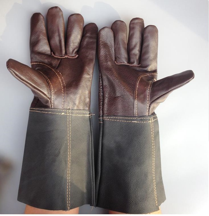 ? Ÿ ü    尩   ȣ ۾ 尩/ Long Style Full Cowhide Welding Gloves Wear-resisting Protective Work Gloves